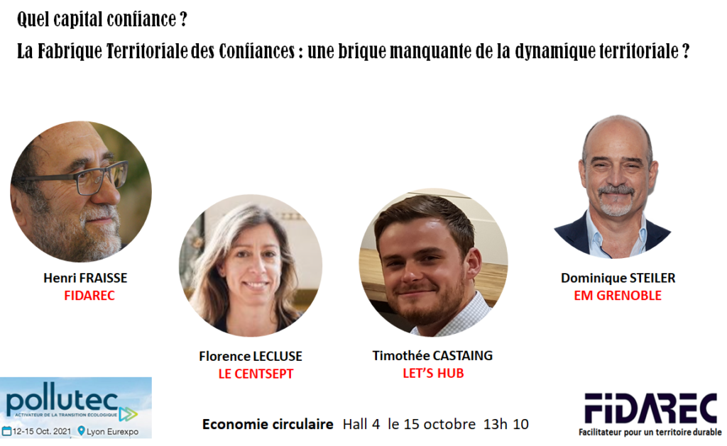 Conférence fidarec Salon Pollutec- La Fabrique Territoriale des Confiances